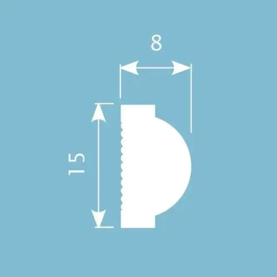 Молдинг 15х8х2000мм. Экополимер Cosca MX040