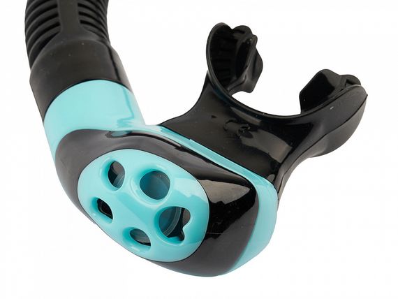 Набор маска+трубка в сумке Sargan Сонора-М прозрачный/светло-бирюзовый