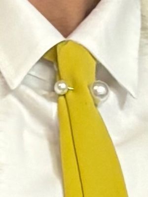 Брошь - пирсинг / жемчуг