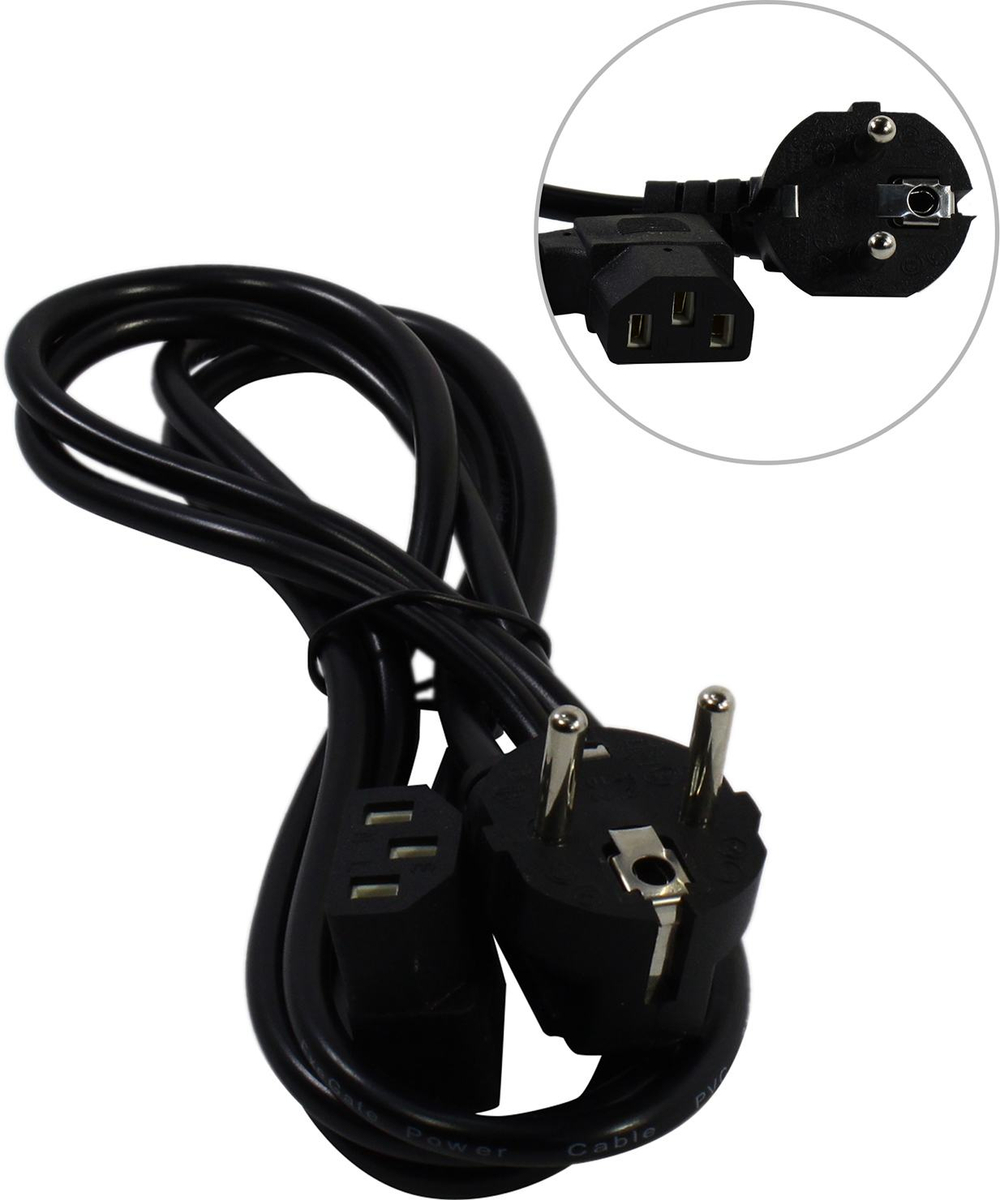 Кабель компьютер - розетка ExeGate PC-1.8 220V 1.8м Г-образный оба разъема