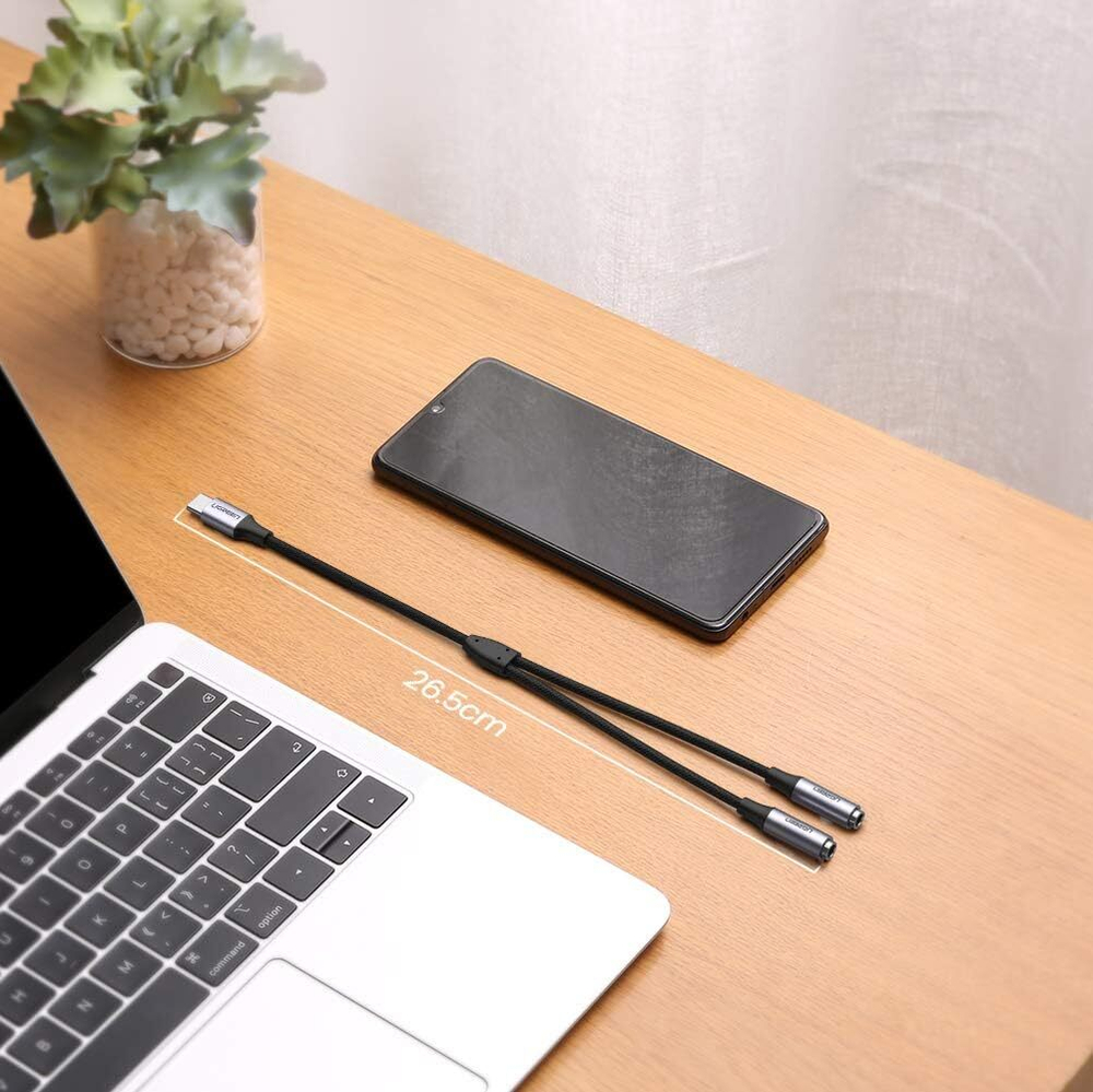 Кабель USB-C - 2*Audio 3.5mm (сплиттер для наушников) UGREEN 30732