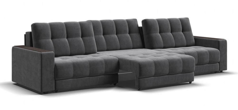 Диван Босс Гранд Велюр Монолит серый