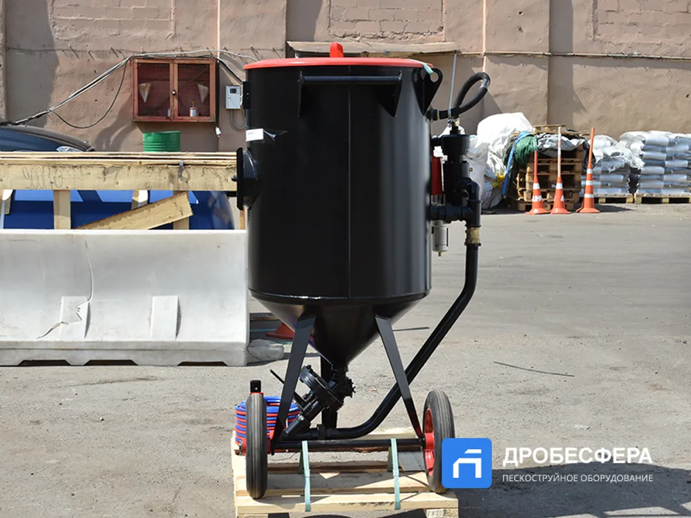 Пескоструйный аппарат PST-PS-200-3 с рукавом TWIN 20 метров с шиберным дозатором