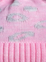 Шапка для девочки зимняя с помпонами на завязках