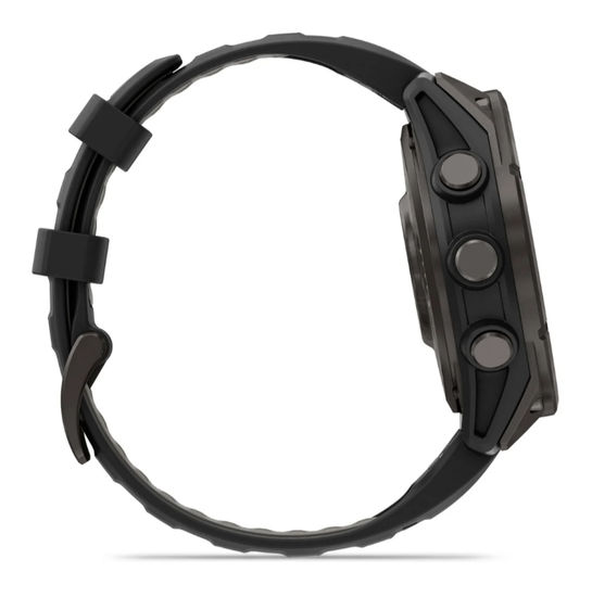 Умные часы Garmin Fenix 8 PRO, 47 мм, AMOLED, Sapphire, Carbon Gray DLC Titanium with Black/Pebble Gray Silicone Band