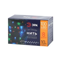 ENIN-10M ЭРА Гирлянда LED Нить 10 м мультиколор 8 режимов, 220V, IP20