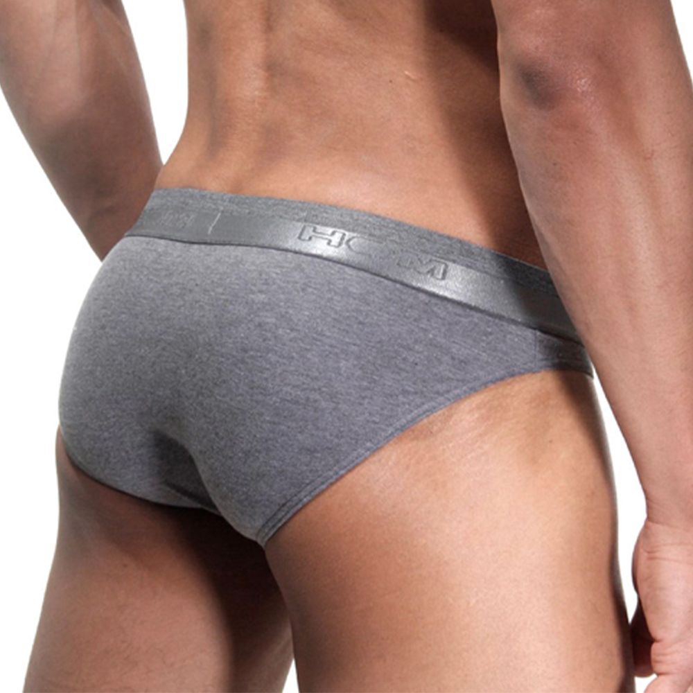 Мужские трусы брифы серые HOM Classic 40-0204-00ZU