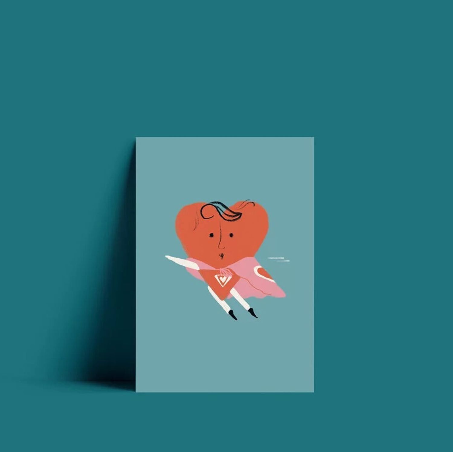 Открытка - Сердце (Супермэн)