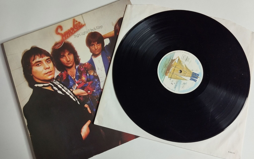 Винтажная виниловая пластинка LP Smokie Bright Lights and Back Alleys (Germany 1977)