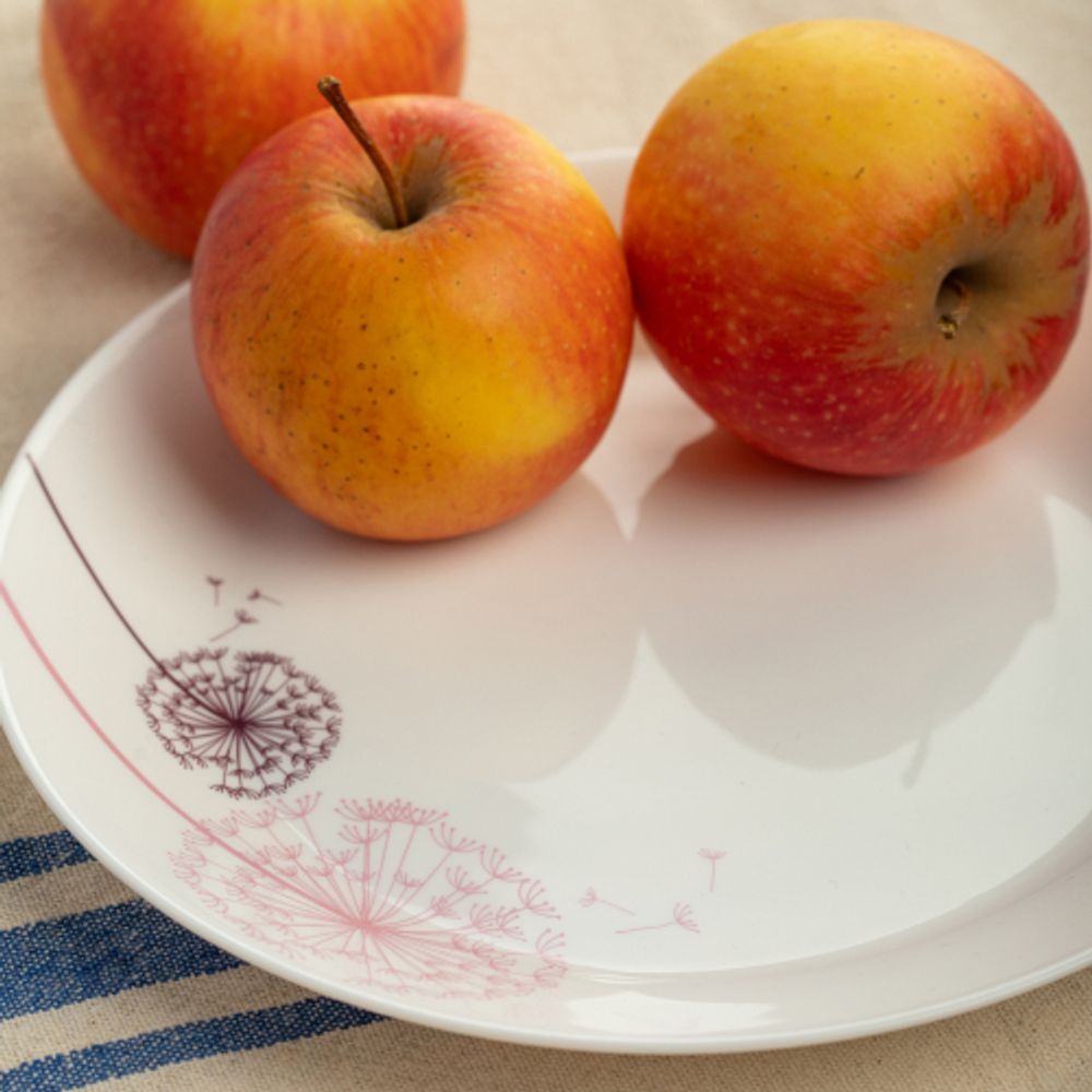 Тарелка White Fox WF-STD19 Summertime десертная опаловая с деколью 19 см. | White Fox