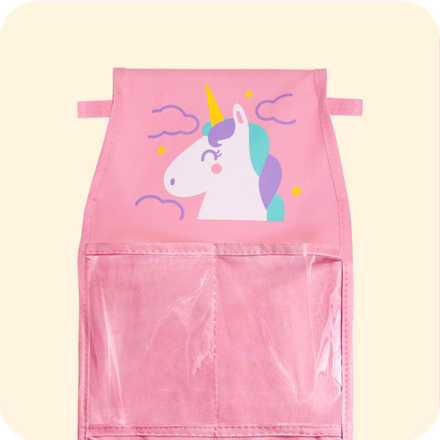 Кармашки в садик 83х24 Единорог (розовый)