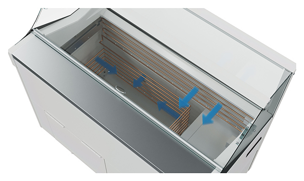 Витрина для мороженого Carboma IC72 SL 1,3-1 брендированная