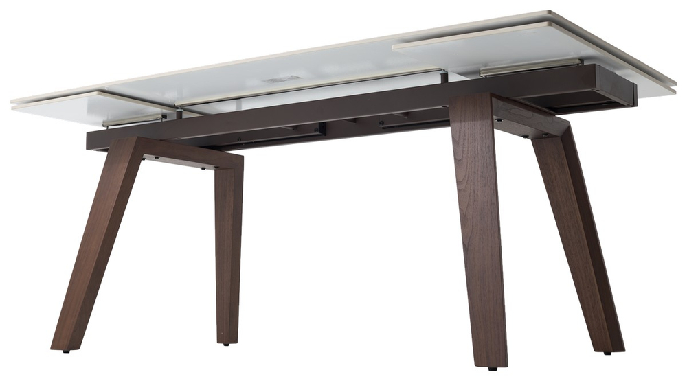 Стол BETIS 180 MATTE GILDED WHITE SOLID CERAMIC / Орех, ®DISAUR