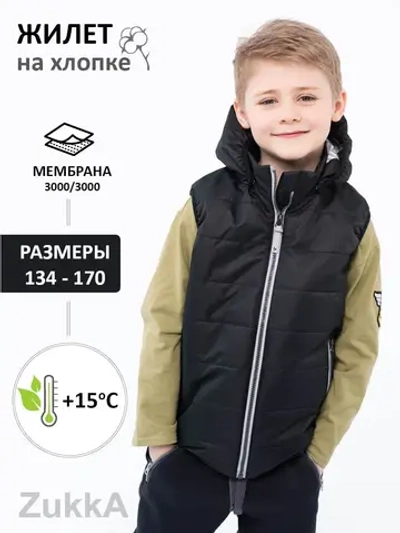 Жилетка утепленная мембрана с капюшоном