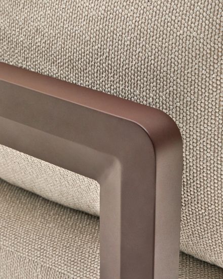 Трехместный диван Nerano из коричневого алюминия, 208 см