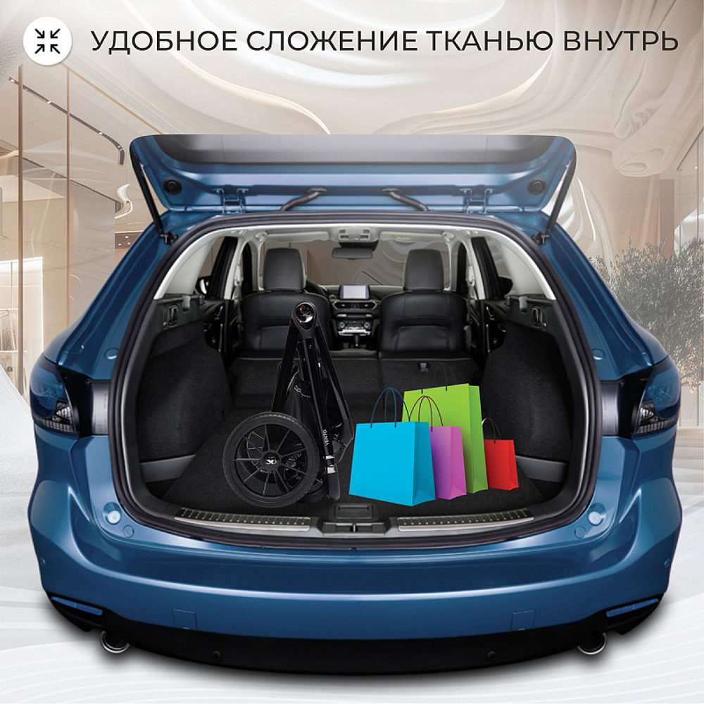 Детская коляска Sweet Baby Vento Black 3 в 1 Beige