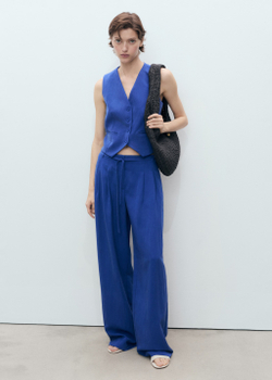 Костюмные брюки из лиоцелла с завязывающимся поясом