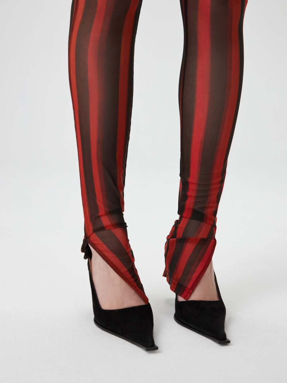 Леггинсы с разрезами из сетки с принтом OLA OLA