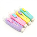 Ластик Yalong "Нежность", синтетический каучук, прямоугольный, выдвижной, пласт. корпус,щеточка, цвет ассорти, 90х15х20 мм, карт. упаковка