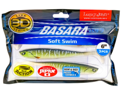 Виброхвосты LJ Pro Series 3D BASARA SOFT SWIM 15,24/PG11 3шт.