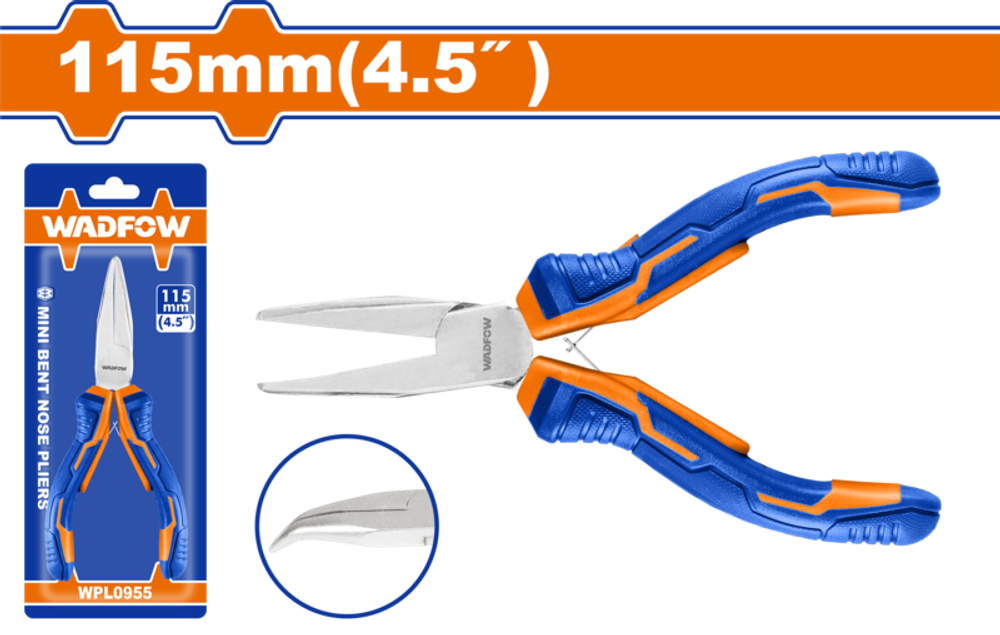 Длинногубцы мини 115 мм (12/120) WADFOW WPL0955