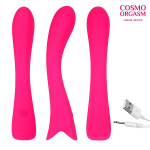 Розовый вибратор 19,9см для G-стимуляции с 9 режимами вибрации Bior Toys Cosmo CSM-23179