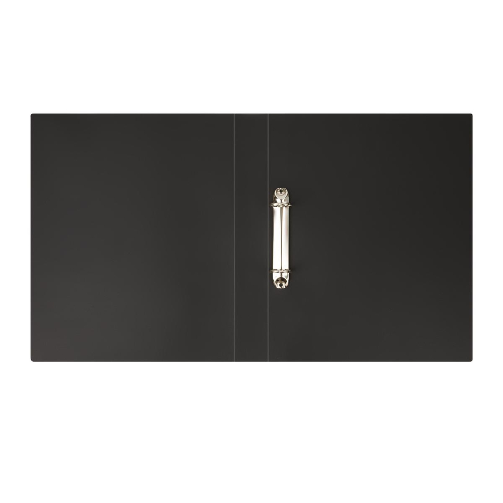 Папка на 2 кольцах А4 пластик, черная (Стамм)