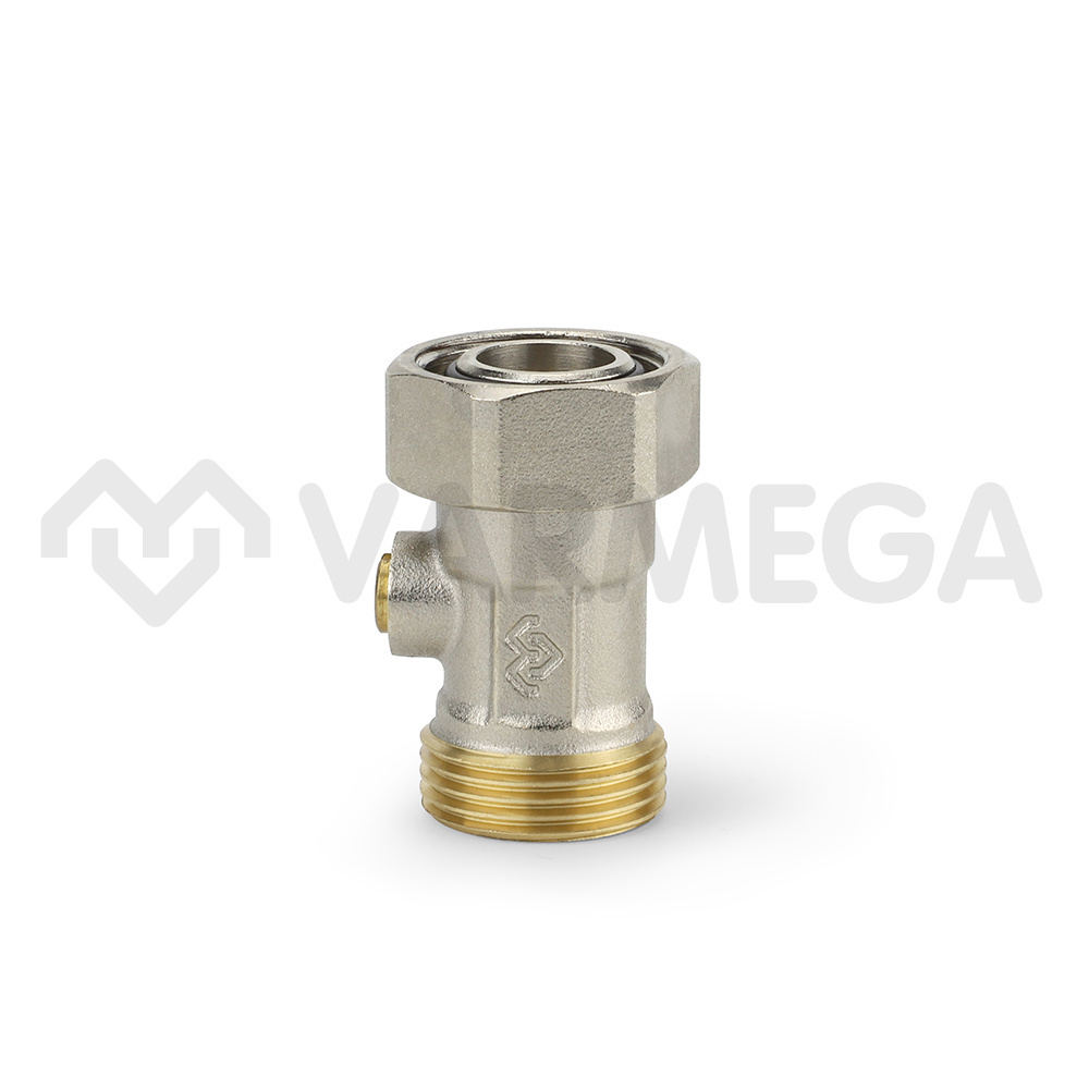 Узел нижнего подключения Varmega VM14301 3/4", прямой, одинарный раздельный, для двухтрубных систем