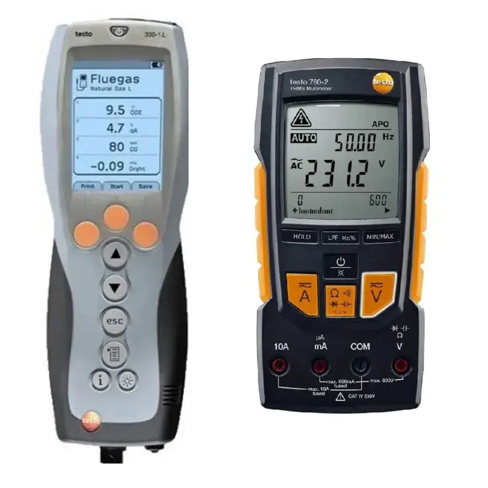Testo 330-1 LL газоанализатор +мультиметр Testo 760-2 комплект с магнитным креплением