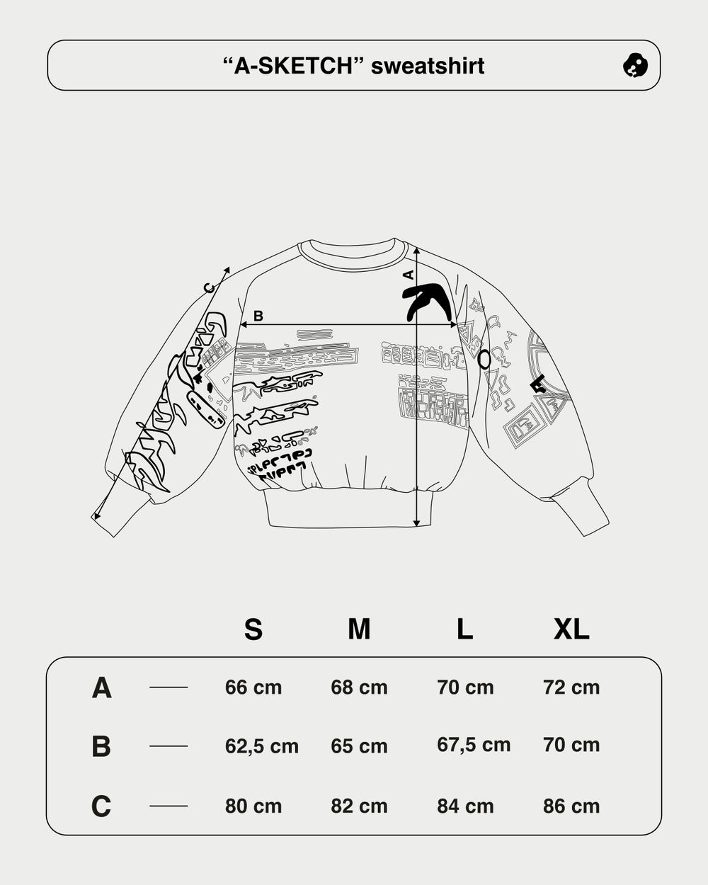 A—SKETCH sweatshirt old grey