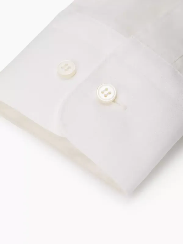 Рубашка с воротником-стойкой SLIM FIT с длинным рукавом, молочная