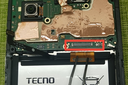 Tecno spark Go 1 (2024) (KL4) - коннектор (разъем) дисплея - экрана (на плату)