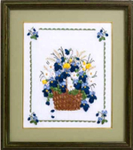 "Корзинка с фиалками"-Ц-661 вышивка