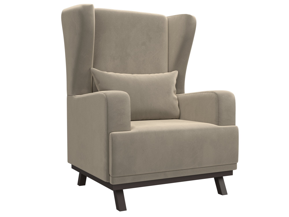 Кресло Джон, Бежевый, Микровельвет, 101979