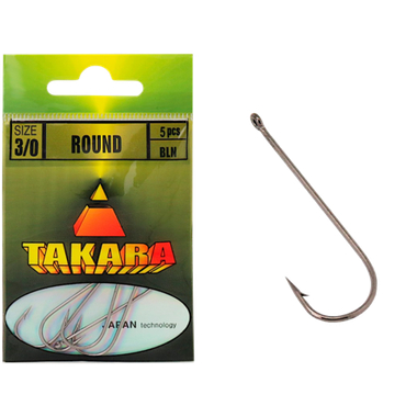 Крючок Офсетный Takara Round №1/0  5шт BLN