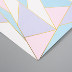 Бумага для скрапбукинга двусторонняя с фольгированием "Треугольники"