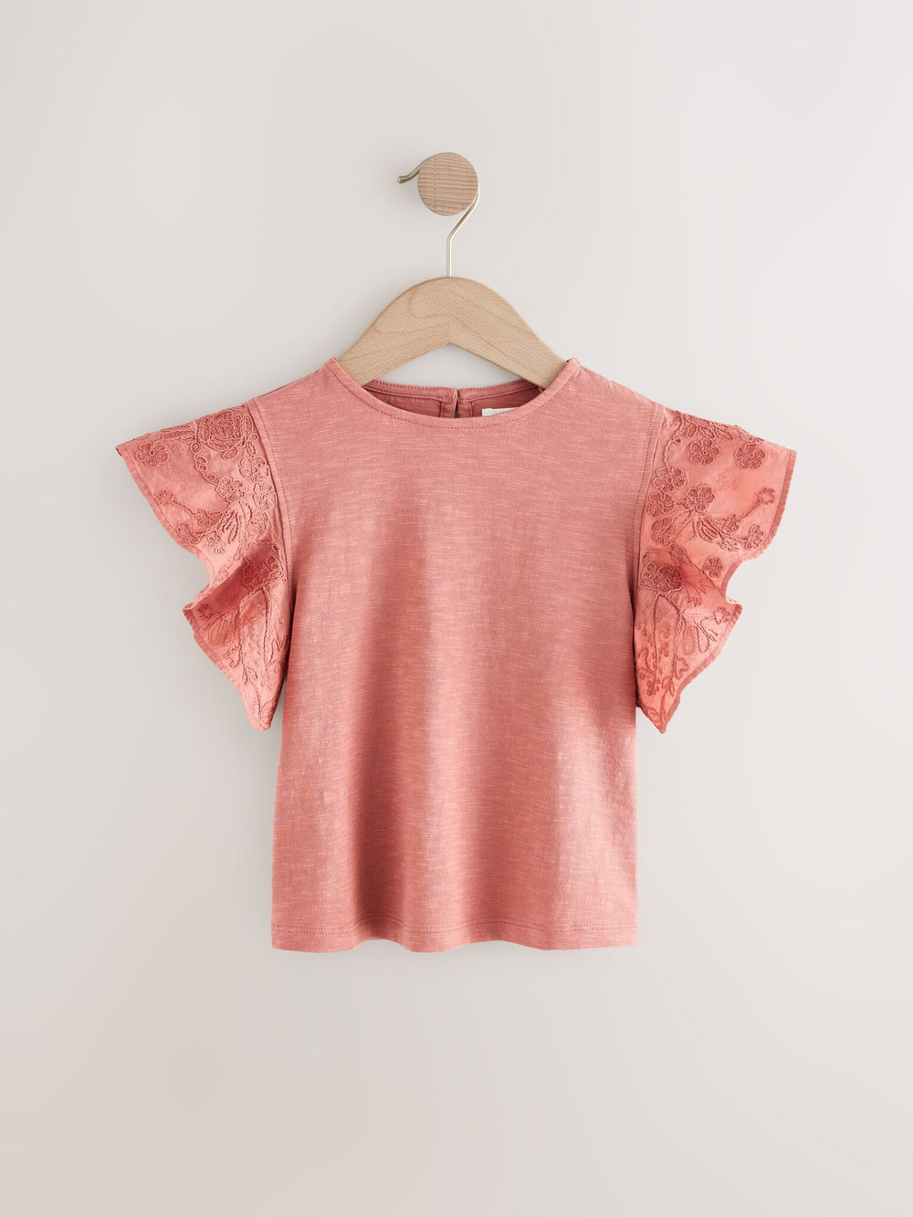 Футболка с вышивкой для девочки Next E45-364, Кирпичный