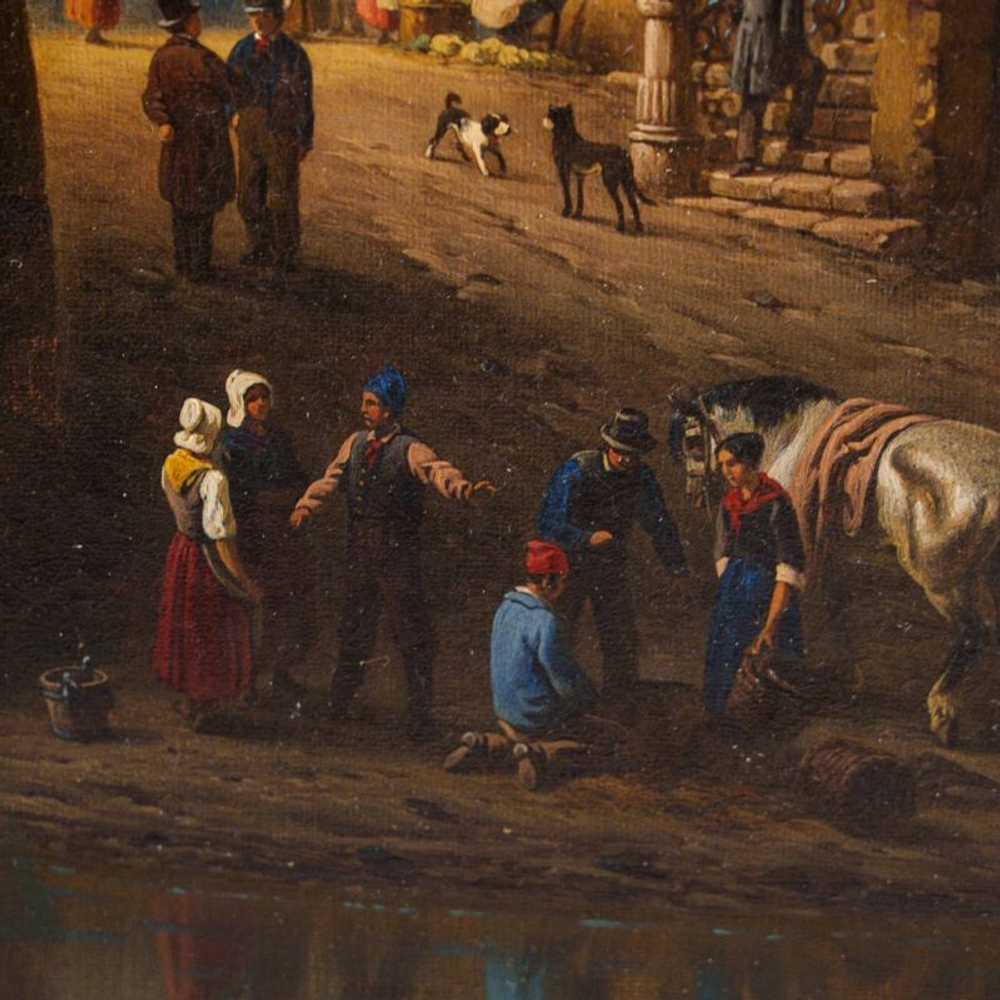 Картина  «Вид портового города / ANSICHT EINER HAFENSTADT»