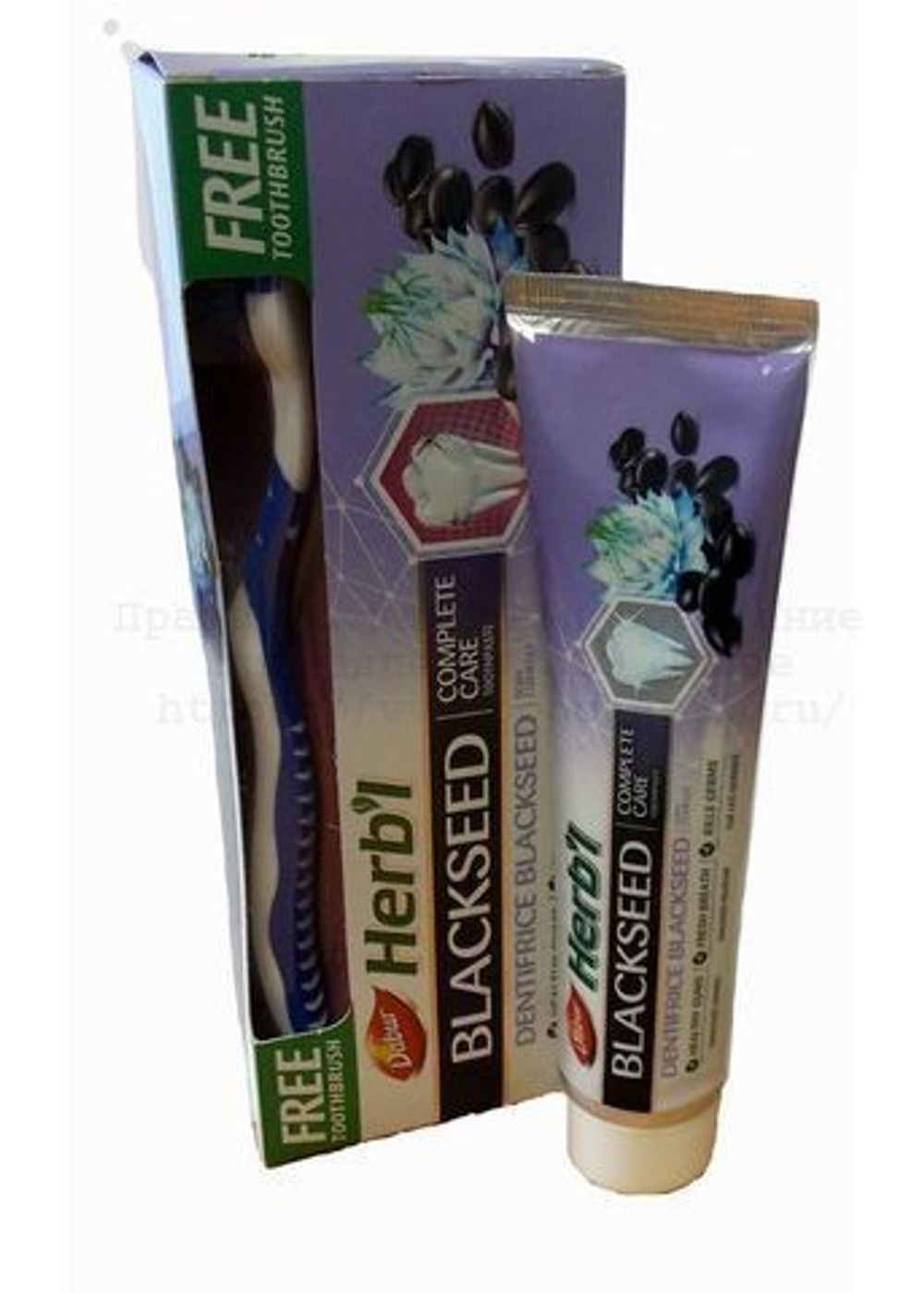 Зубная паста Dabur Herb'l Black Seed Черный тмин + зубная щетка 150 г