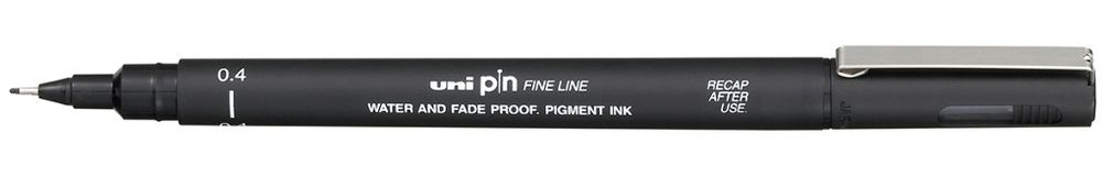 Ручка капиллярная линер ЮНИ (Япония) 0,4 мм черный (141523)