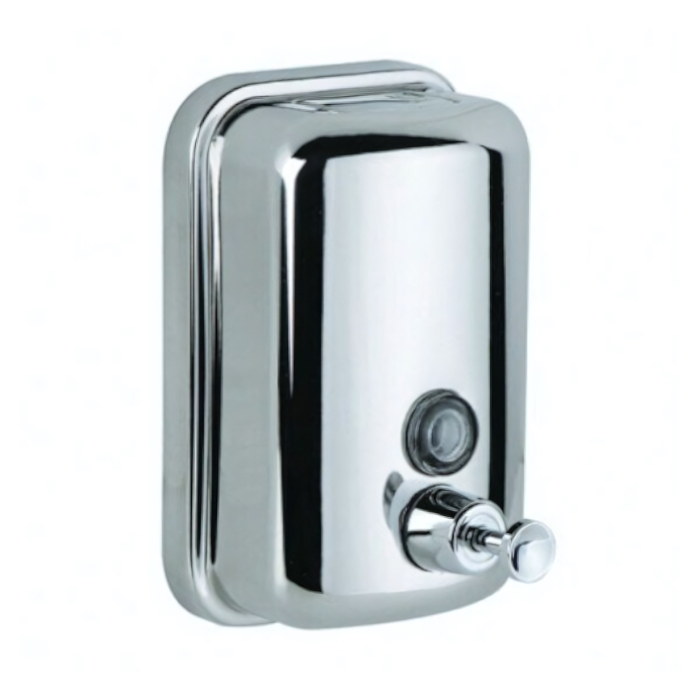 Дозатор для жидкого мыла хромированный настенный 0,5л ZALEL