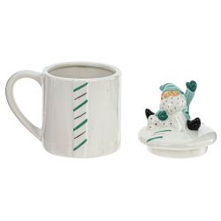 GAEM Кружка с крышкой "Гном: Праздничный Хранитель", 330 мл, L12 W9 H15 см