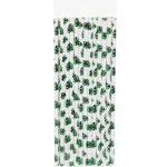 Трубочка для коктейля «Листья» 19,5 см d-6 мм (набор 25 шт), зеленый