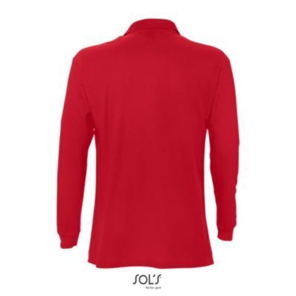 Рубашка поло мужская Sol's Star с длинным рукавом. Серый  S