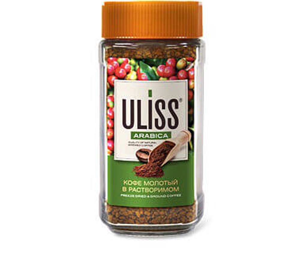 Кофе растворимый с молотым Uliss Arabica банка 85 г