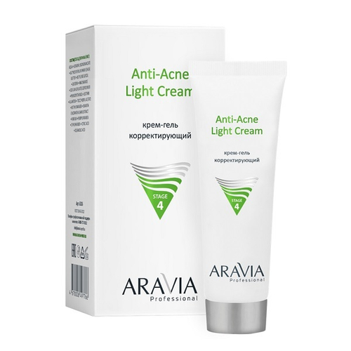 Корректирующий крем-гель для жирной и проблемной кожи Aravia Professional Anti-Acne Light Cream 50мл