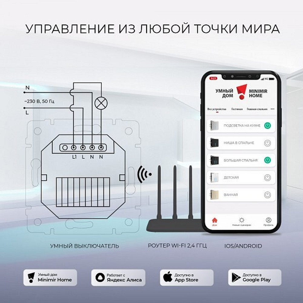 Выключатель одноклавишный Werkel W4510606