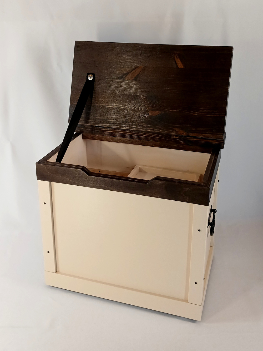 Сундук сиденье (сундук стул) СВЕТЛОГОРЫ пристенный. Бежевый, «палисандр»