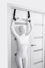 Черно-серебристые фиксаторы для рук на дверь Anonymo (Цвет: черный с серебристым)