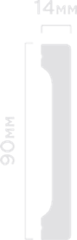 Плинтус HiWood, 90x14 мм